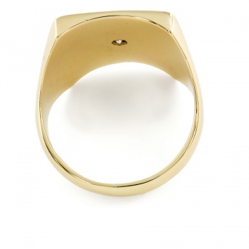 9ct gold Diamond Signet Ring size Q